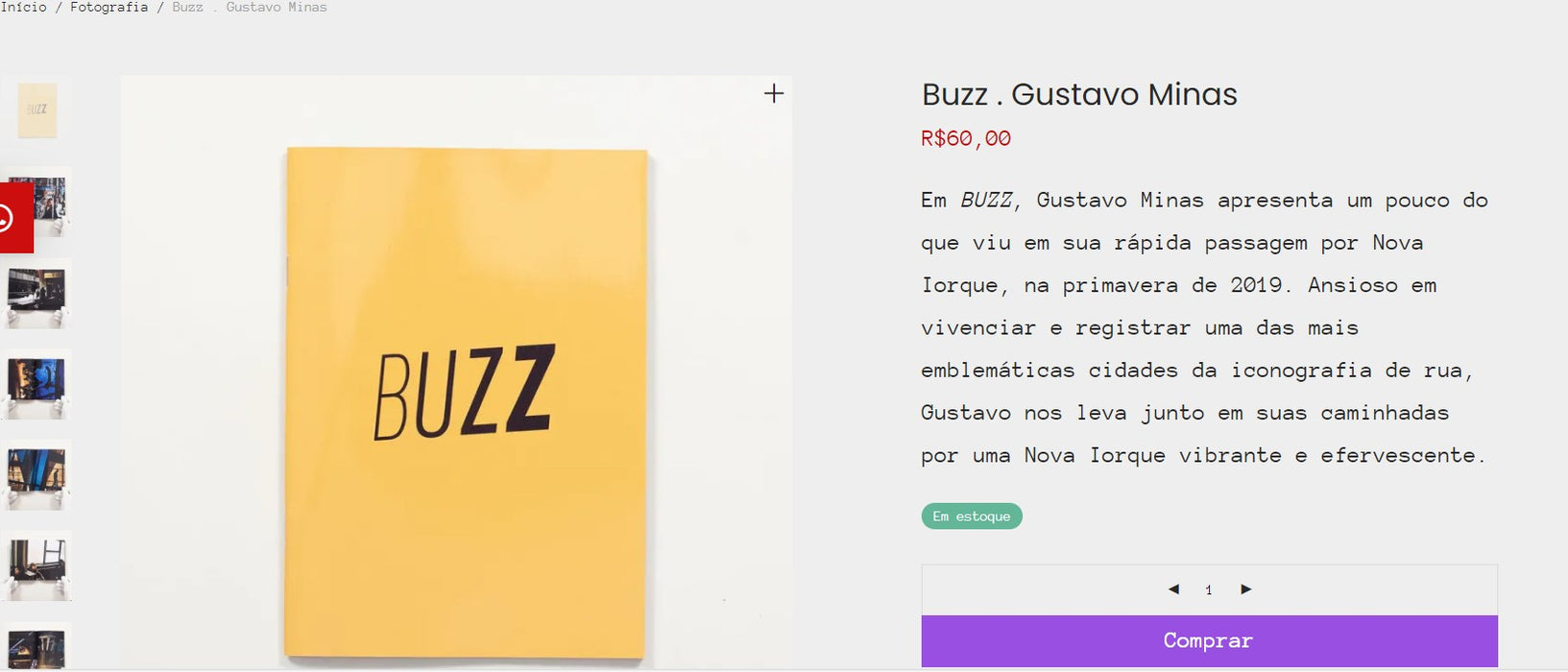 个人客户 | 从巴西购买 - BBuzz。 Gustavo Minas - 1 项目 - DDP