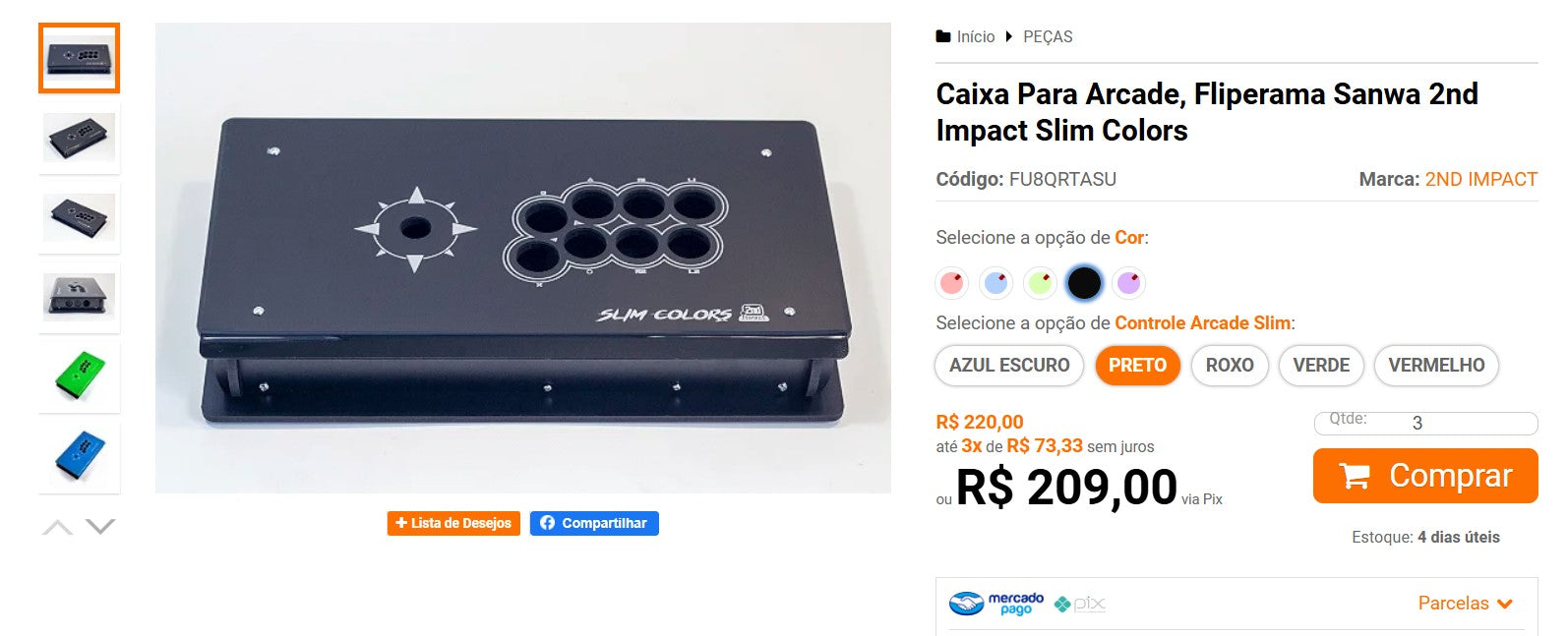 Comprador personal | Comprar desde Brasil -MICRO ÓPTICA NEGATIVA + SENSOR OPTICO FASTON - 180 artículos (DDP)