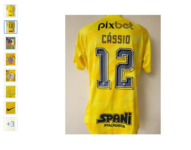 Personal Shopper | Kaufen Sie aus Brasilien – Camisa Corinthians Goleiro Cassio Amarela Jogo Bra 2023 2024 – 1 Stück – DDP