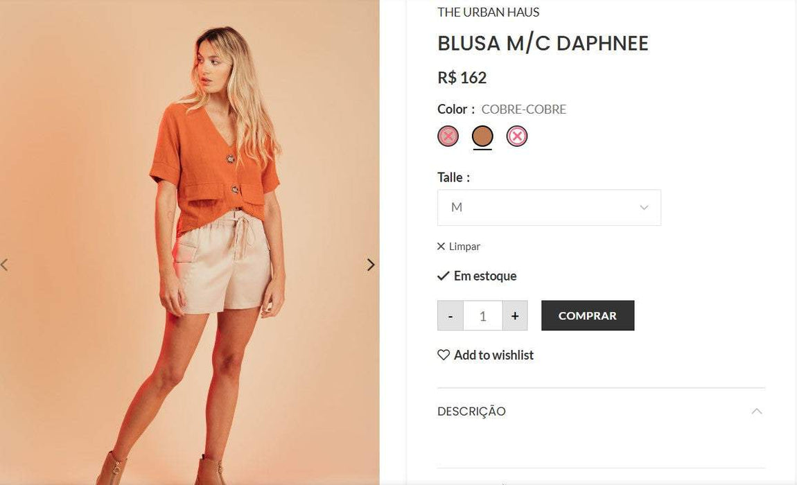 Personal Shopper | Buy from Brazil - BLUSA M/C DAPHNEE -  1 item (DDP)