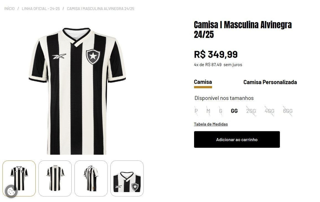 Personal Shopper | Buy from Brazil -Camisa I Masculina Alvinegra 24/25 -1 iten (DDP)