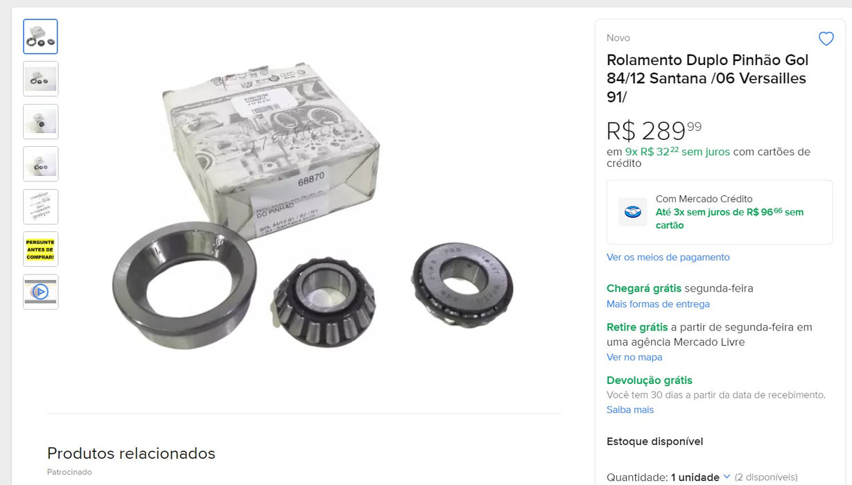 Personal Shopper | Buy from Brazil -CAR PARTS - 7 items (DDP)