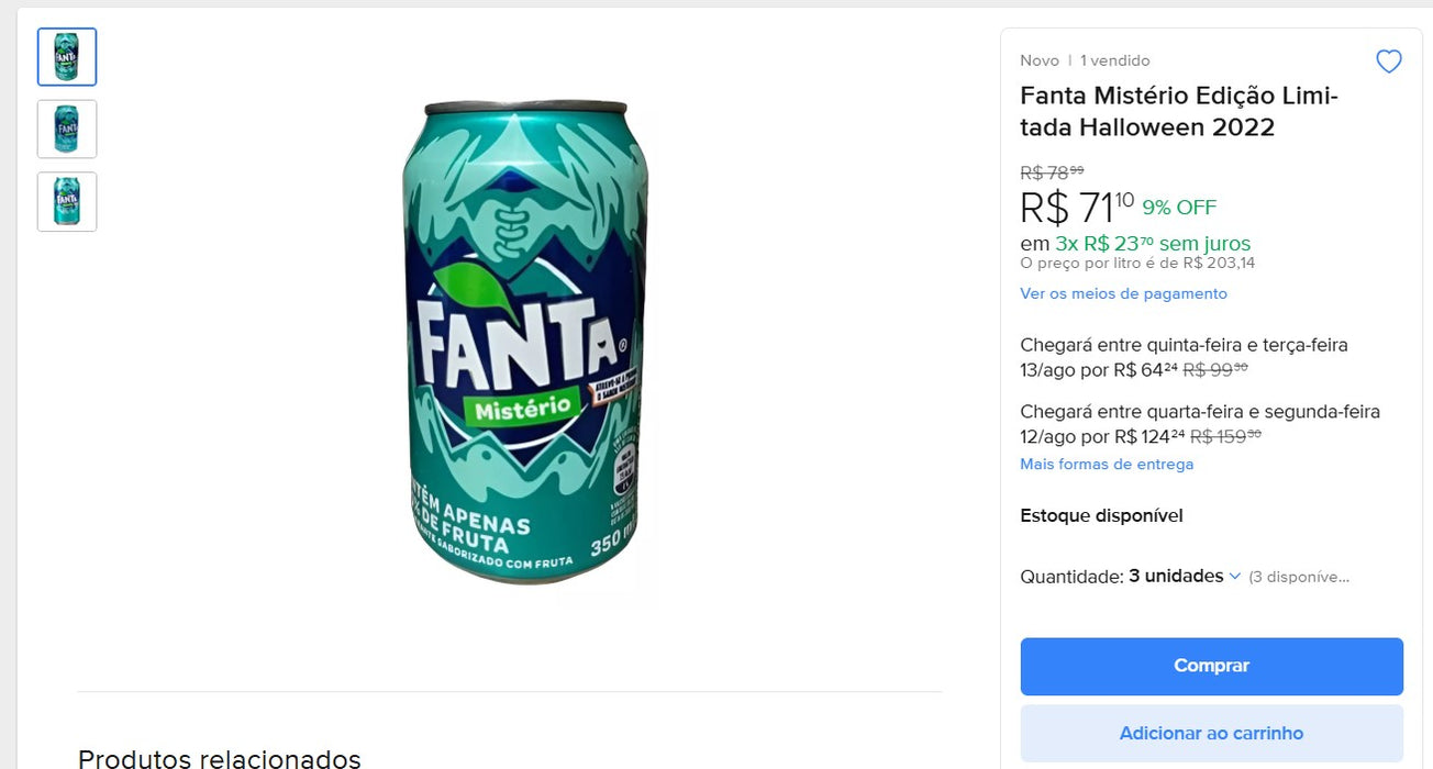 Personal Shopper | Compre do Brasil - Latas de Fanta colecionáveis -4 itens- DDP