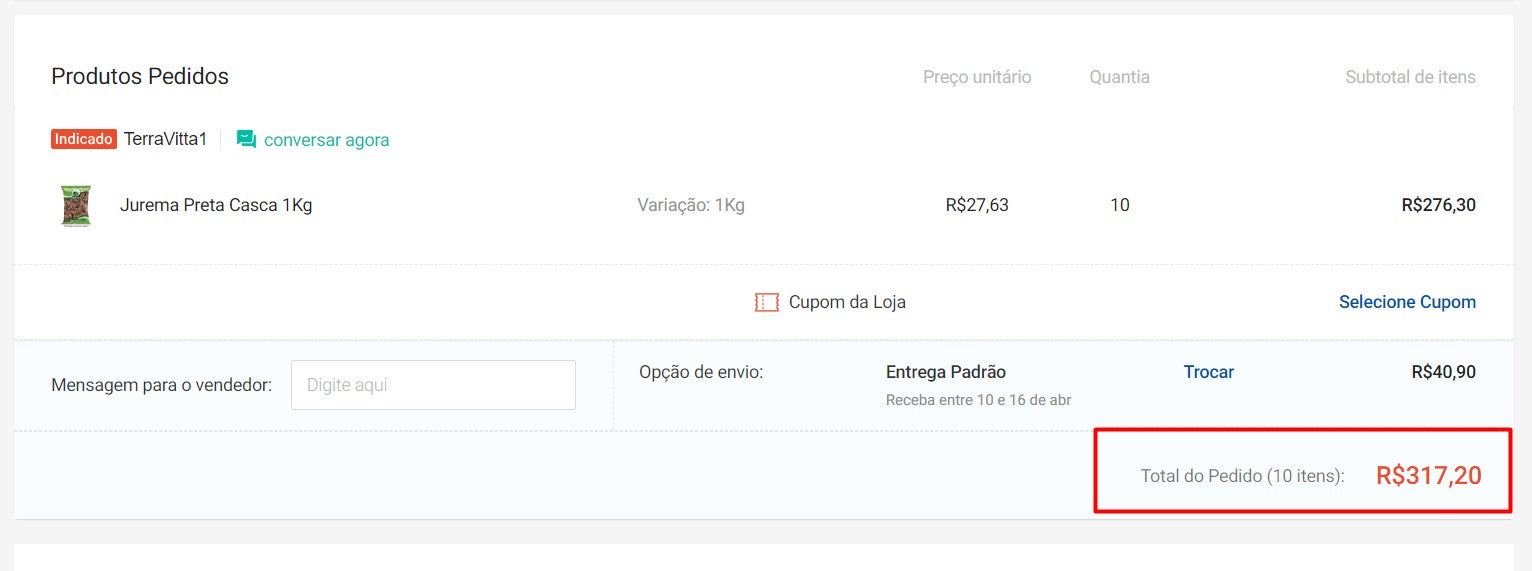 个人客户 | 从巴西购买 - Jurema Preta Casca - 10 公斤（10 件）（DDP）