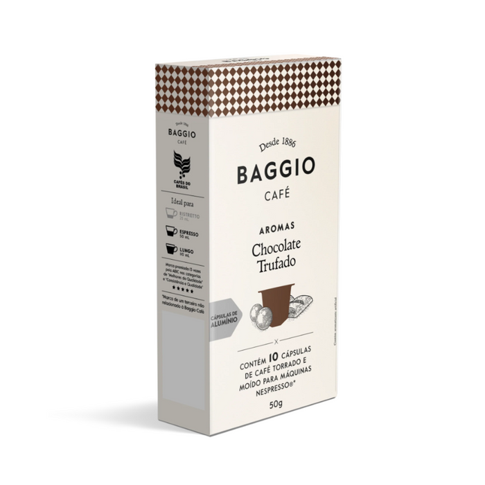 4 Packs BAGGIO Chocolate Truffle Nespresso® Capsules: Indulge in Rich Chocolatey Bliss (4 x 10 Capsules)
