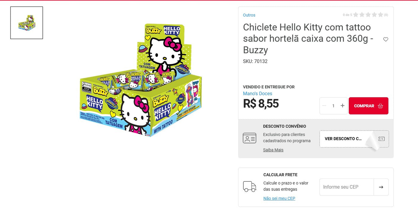 Personal Shopper | Compra desde Brasil - Cajas de chicles - 12 unidades (DDP)