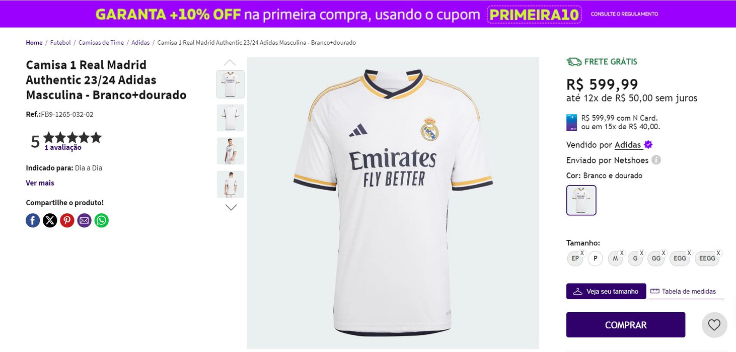 Comprador personal | Comprar desde Brasil -Camisetas de fútbol - 3 artículos- DDP