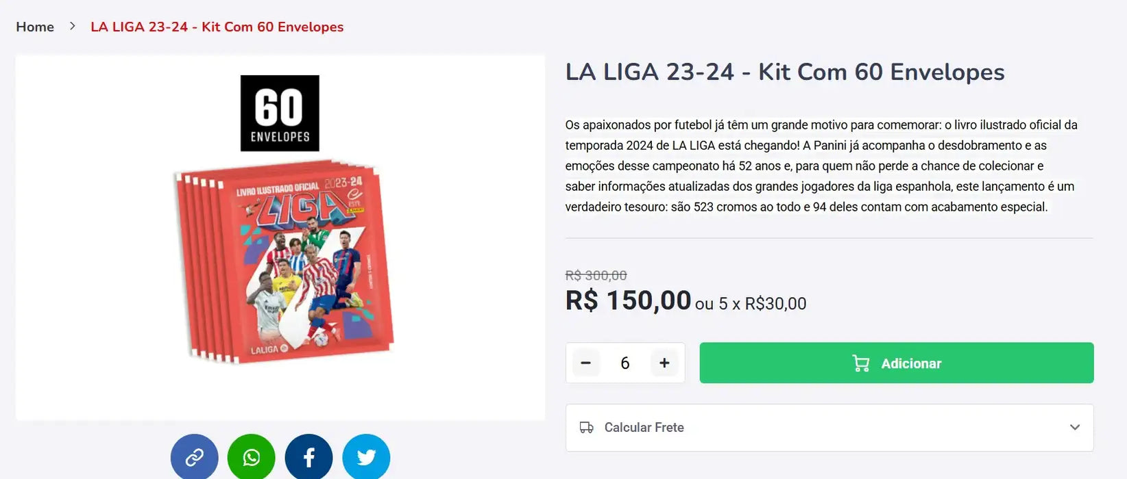 Personal Shopper | Comprar desde Brasil - Pegatinas de fútbol - 3 juegos (DDP)