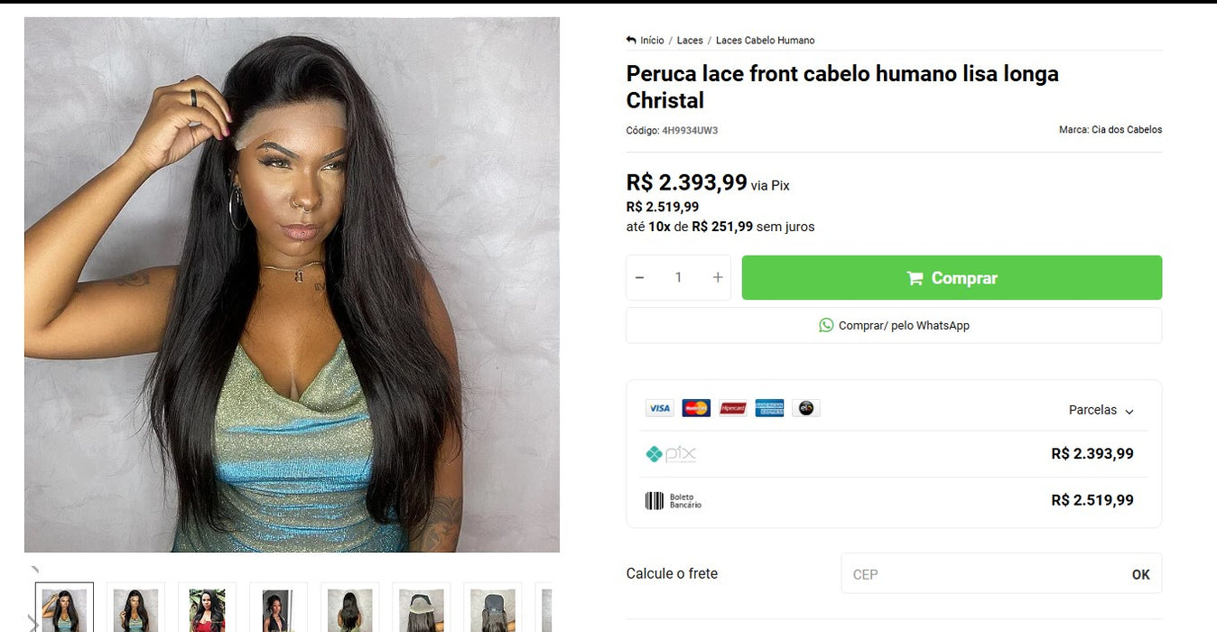 Personal Shopper | Buy from Brazil -Human hair wigs -1 units (DDP)