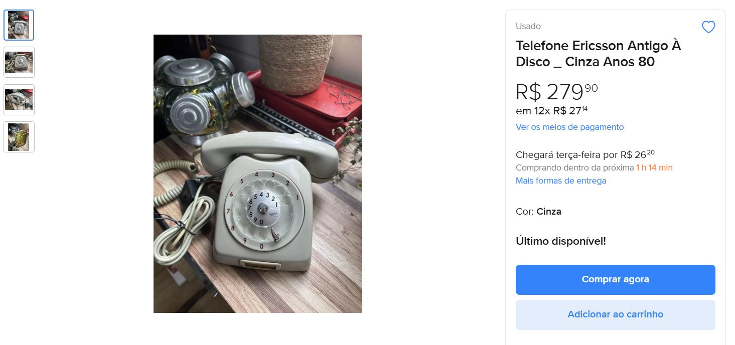 Personal Shopper | Buy from Brazil - Collectible antique telephones - 3 ITEMS (DDP)