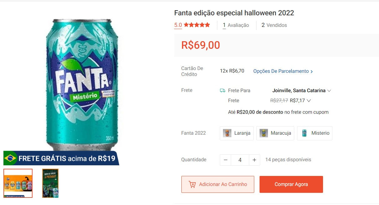 Personal Shopper | Kaufen aus Brasilien - Fanta Dosen Sammlerstücke - 7 Kits - DDP