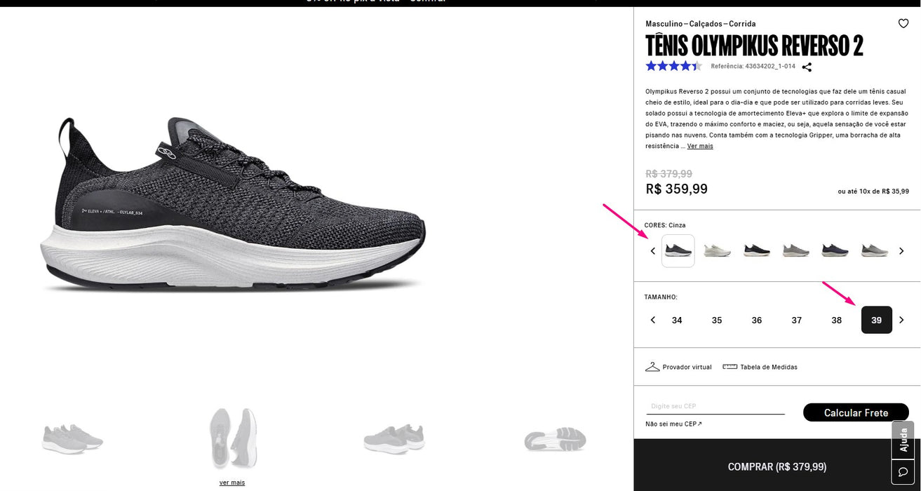 Personal Shopper Comprar desde Brasil -Tênis Olympikus- pares