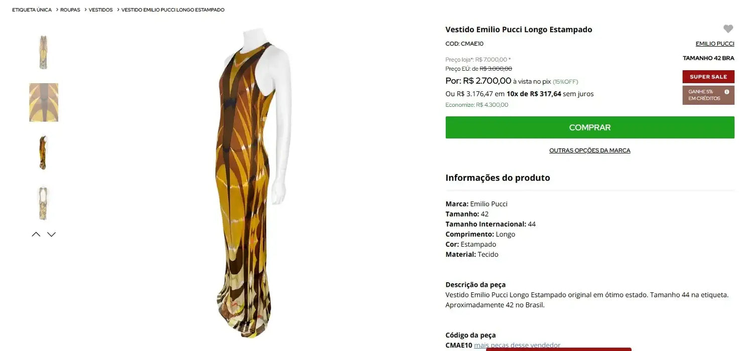 Personal Shopper | Comprar desde Brasil - Etqueita Unica Ropa - 3 artículos (DDP)