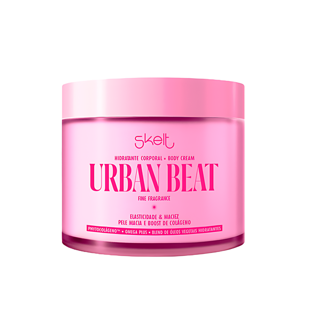 Skelt Urban Beat Body Cream – Elasticity & Luminosity Boost with Phytocolágeno™ & Ômega Plus – 7.05 oz (200 g)