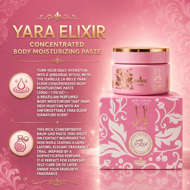 Isabelle La Belle Yara Elixir معجون ترطيب مركز للجسم 200 جم (7.05 أونصة)