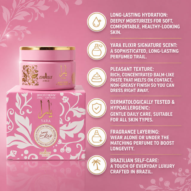 Isabelle La Belle Yara Elixir معجون ترطيب مركز للجسم 200 جم (7.05 أونصة)