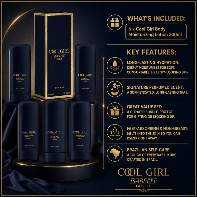 Isabelle La Belle Cool Girl Confezione da 6 Lozioni per il Corpo – Set di Cura del Corpo Brasiliano