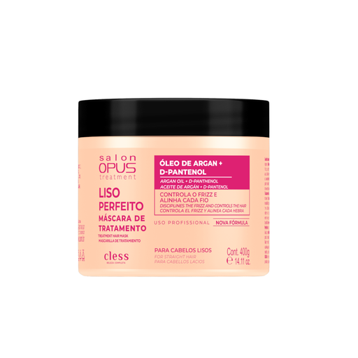Salon Opus Liso Perfeito Hair Mask 400g (14.11 oz) – Buy now at MKPBR.COM – Worldwide Shipping