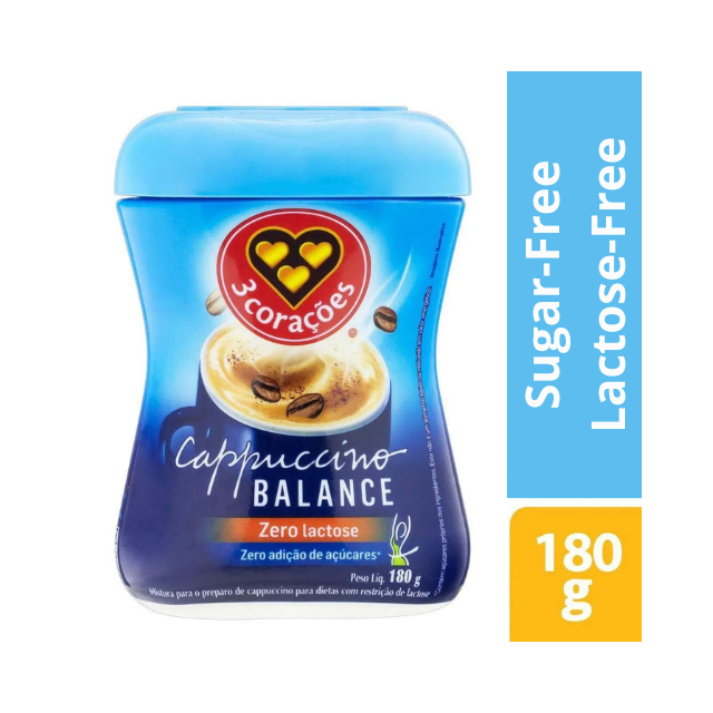 Corações Cappuccino Balance Miscela Istantanea Senza Lattosio 180g (6,35 oz) - Senza Zucchero