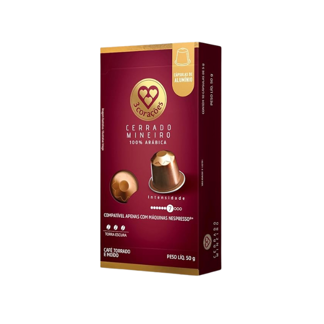 Corações Cerrado Mineiro Compatibili Nespresso - 50g (1.76 oz), 10 Capsule