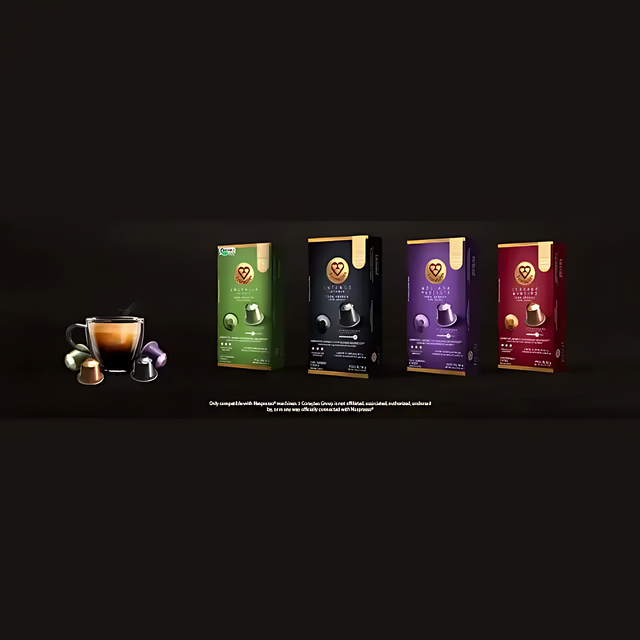 عبوة 8 كبسولات قهوة 3 Corações Cerrado Mineiro متوافقة مع Nespresso - 8 × 50 جم (1.76 أونصة)، 10 كبسولات