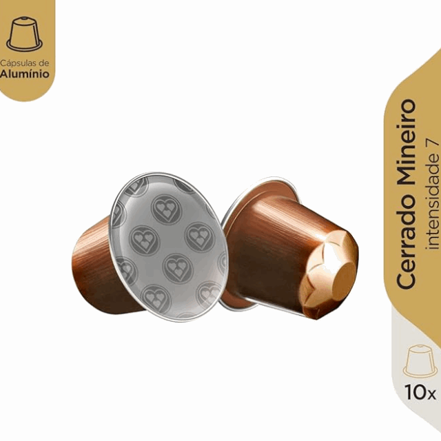 3 Corações Cerrado Mineiro Coffee Pods Nespresso Compatible - 50g (1.76 oz), 10 Capsules