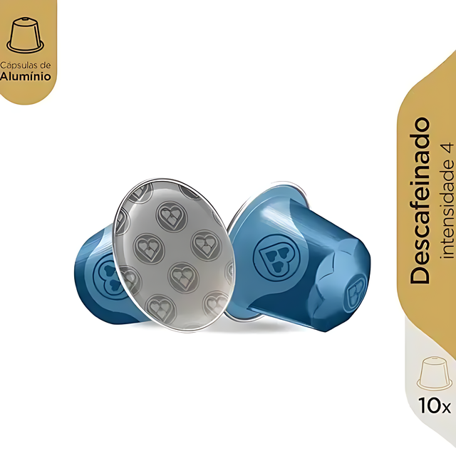 Paquete de 8 cápsulas de café espresso descafeinado 3 Corações - Compatible con máquinas Nespresso Original Line - 8 x 56g (1.97 oz) - 10 cápsulas - Café 100% Arabica