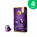 4 Packs 3 Corações Mogiana Paulista Coffee Pods - Nespresso Compatible - 4 x 50g (1.76 oz), 10 Capsules - Arabica Coffee