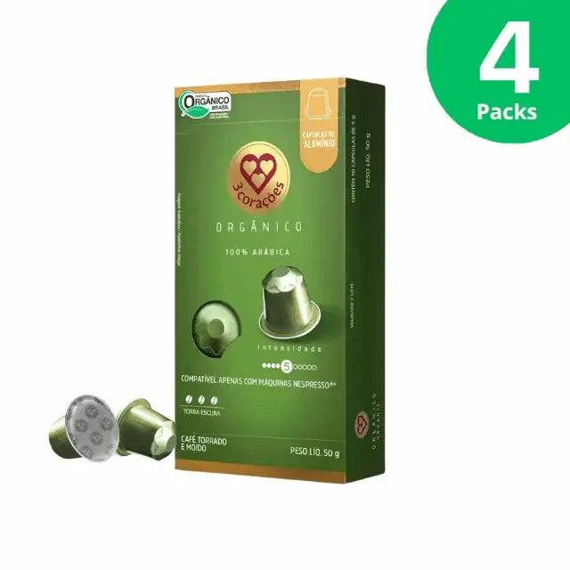 Nespresso Colombia Organic 4ケースセット Paquete de 4 cápsulas de café espresso orgánico 3 Corações