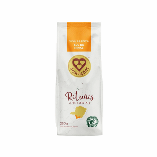 3 Corações Rituais Sul de Minas - Roasted and Ground Coffee 250g (8.8 oz) - Brazilian Arabica Coffee