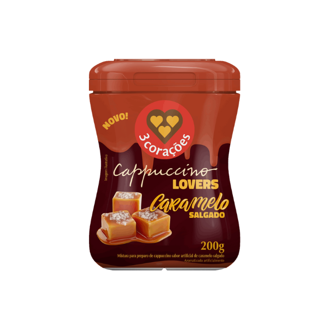 Corações Caramelo Salgado Cappuccino Mistura Instantânea 200g (7.05 oz)