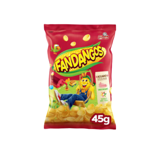 8 paquets de collations au maïs Elma Chips Fandangos saveur jambon - paquet de 8 x 45 g (1,6 oz)