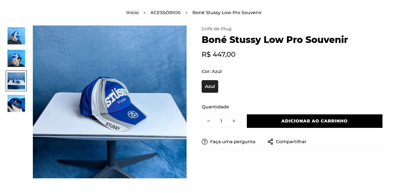 Personal Shopper | Compre do Brasil -Boné Stussy Low Pro Souvenir - 1 item- DDP