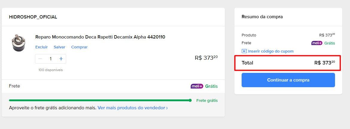 Personal Shopper | Buy from Brazil -Reparo Monocomando Deca Rapetti Decamix Alpha 4420110 - 1 item (DDP)