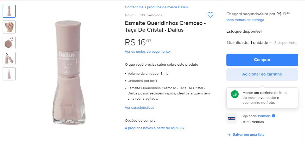 Personal shopper | Acquista dal Brasile - Smalti e stick per unghie - 11 articoli - DDP
