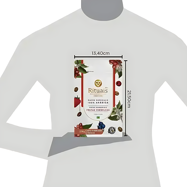 3 Corações Premium Specialty Ground Coffee Rituais 85+, Red Fruits Notes, 250g (8.8 oz)