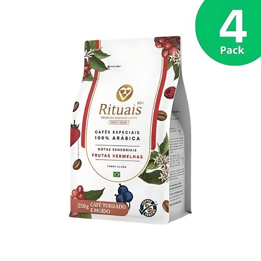 3 Corações Premium Specialty Ground Coffee Rituais 85+, Red Fruits Notes, 250g (8.8 oz)