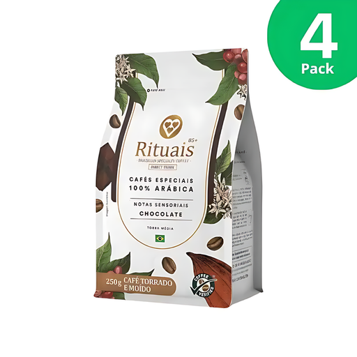 3 Corações Rituais Specialty 85+ Ground Coffee, Chocolate Aroma - 100% Arabica - 250g (8.8 oz)