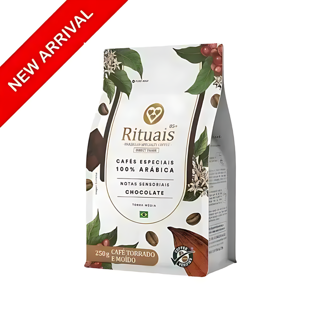 3 Corações Rituais Specialty 85+ Ground Coffee, Chocolate Aroma - 100% Arabica - 250g (8.8 oz)