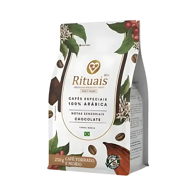 3 Corações Rituais Specialty 85+ Ground Coffee, Chocolate Aroma - 100% Arabica - 250g (8.8 oz)