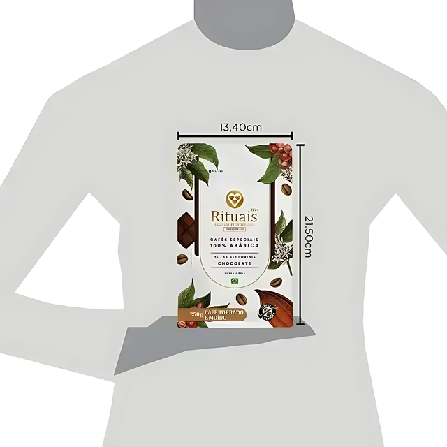 3 Corações Rituais Specialty 85+ Ground Coffee, Chocolate Aroma - 100% Arabica - 250g (8.8 oz)