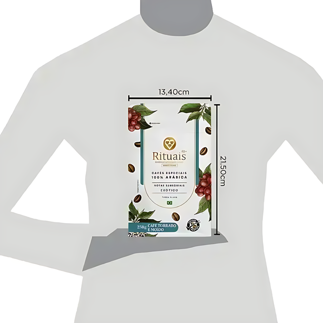 3 Corações Rituais Specialty Coffee – Ground Coffee, Exotic Aroma, Light Roast, 250g (8.8 oz)