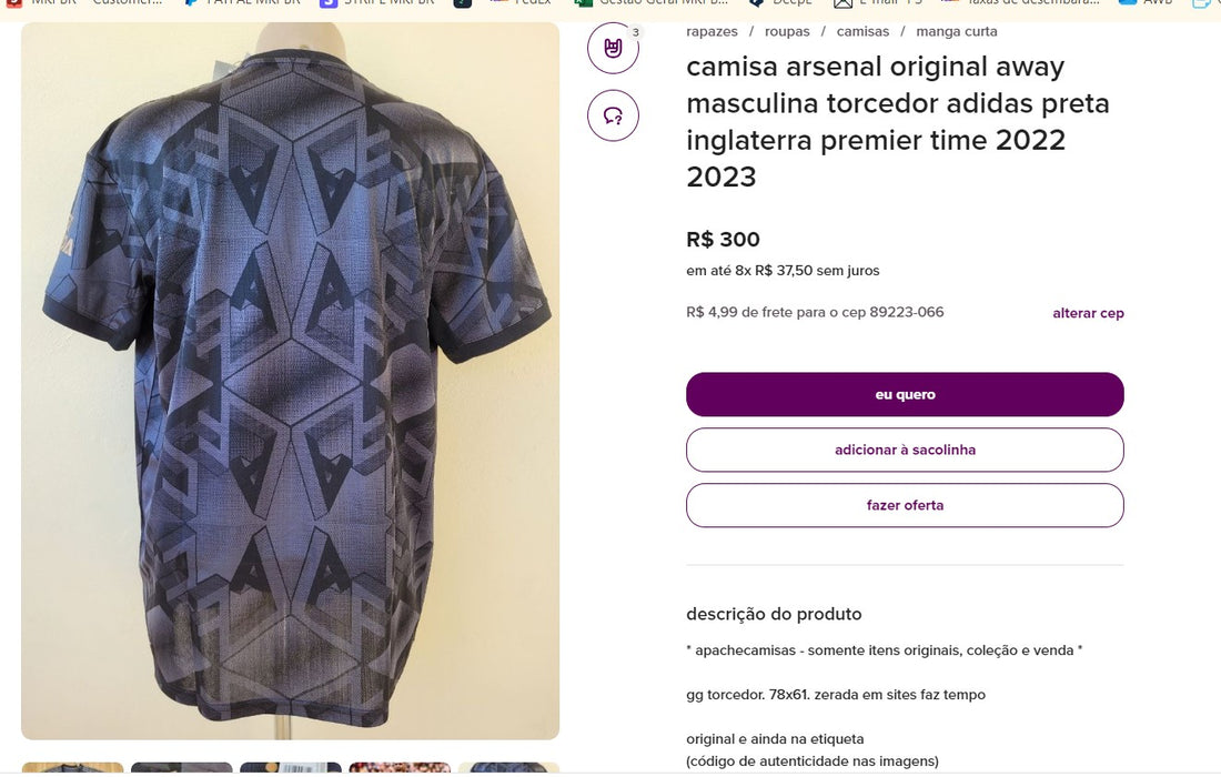 Comprador personal | Comprar desde Brasil -Camisetas de fútbol - 2 artículos- DDP
