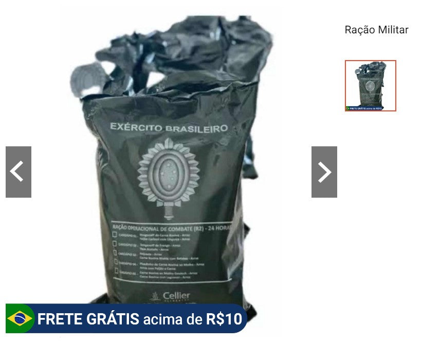 Comprador pessoal | Compre do Brasil - Comida militar - 2 itens(DDP)