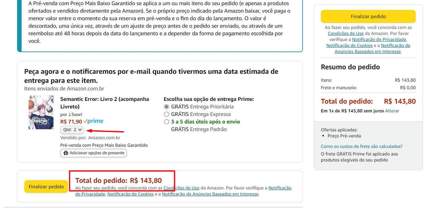 Personal Shopper | Buy from Brazil -Semantic Error: Livro 2 (acompanha Livreto)- 2 items-  DDP