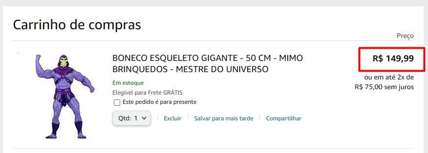 Personal Shopper | Buy from Brazil - BONECO ESQUELETO GIGANTE - 50 CM - MIMO BRINQUEDOS - MESTRE DO UNIVERSO - 1 item (DDP)