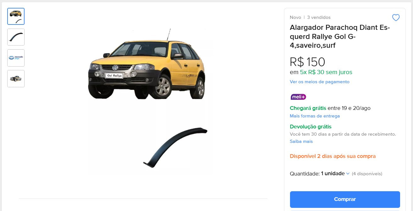 Personal Shopper | Buy from Brazil -Car Parts- 3 items -   DDP