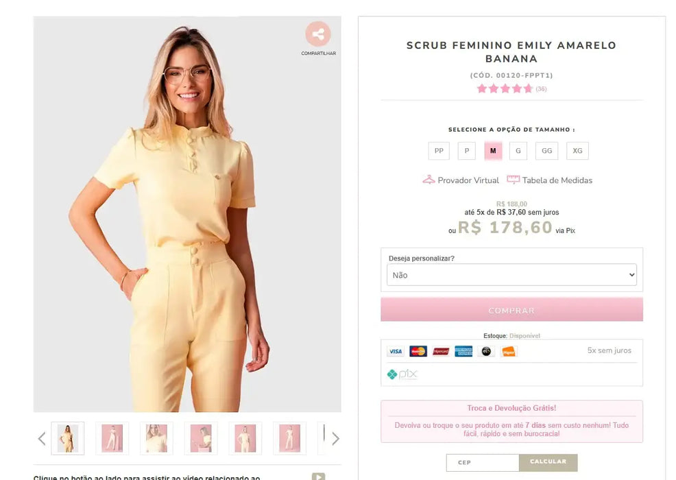 Personal Shopper | Kaufen aus Brasilien - Chirurgische Uniformen - 6 Sets (DDP)