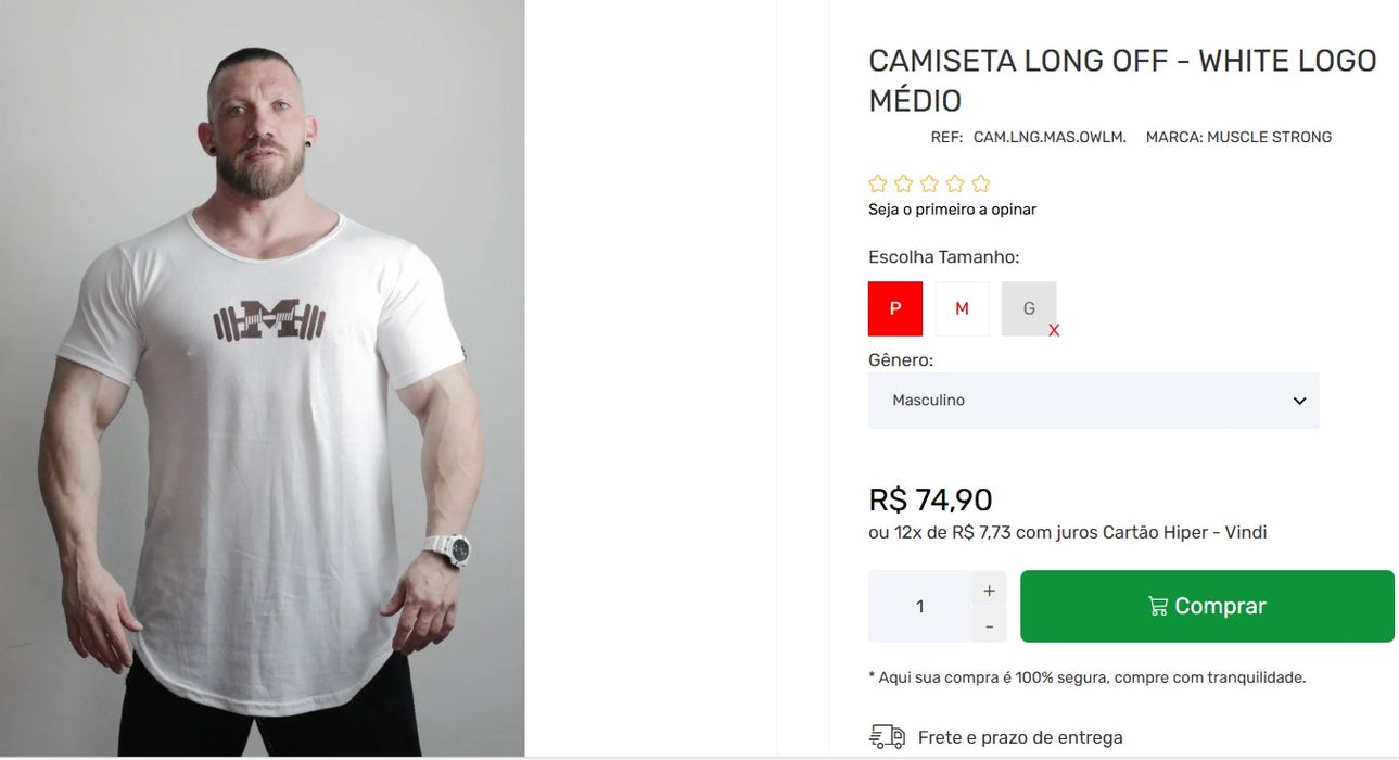 Personal Shopper | Comprar do Brasil - Camisas de homem (Muscle | Chamibrand) - 6 itens - DDP