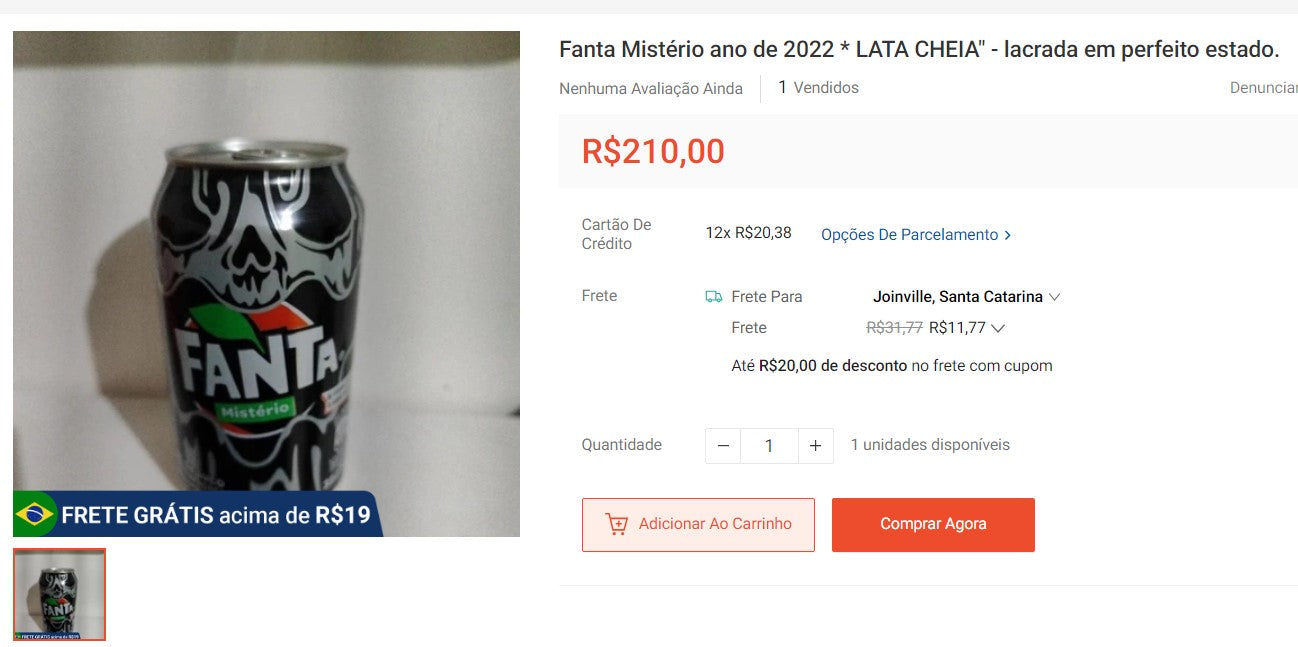 Personal Shopper | Kaufen aus Brasilien - Fanta Dosen Sammlerstücke - 7 Kits - DDP